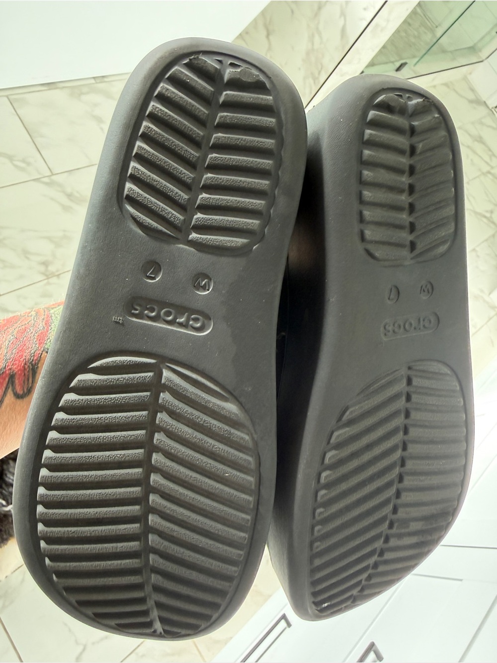 CROCS Black Slip-On Comfort Sandal - Picture 3 of 4